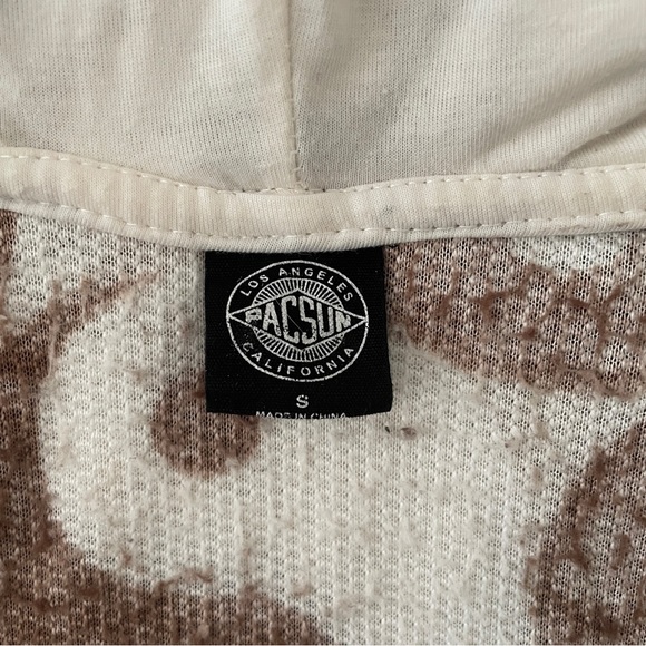 PacSun Royal Printed Sherpa Hoodie Yin Yang Print Small - Picture 11 of 11